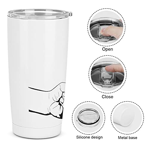 Insulated Coffee Mug, Iced Coffee Tumbler Cup With Flip Lid, Travel Mug With Straw And Stirrer Double Wall Vacuum Leak-Proof Thermos Mug For Travel Tea Milk Beer,Father's Day Gift #TOP4