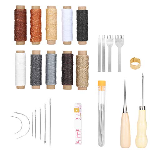 Set de Costura para Cuero, Kit de Herramientas para Reparación y Manualidades, 1 Set de Acero - Duradero y Multifuncional, Ideal para Proyectos DIY y Reparaciones en Cuero