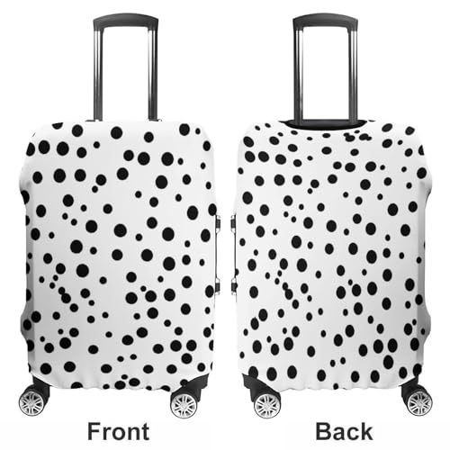 Luggage Covers Anti-Scratch Suitcase Cover Black And White Polka Dot Washable Elastic Suitcase Protector Travel Luggage Protector Covers Carry On Luggages Cover L (26-28 inches)3
