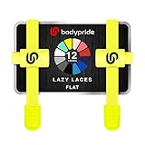 BODYPRIDE Premium Lazy Laces Flat [ 12 Farben ] Elastische Schnellverschluss - Schnürsenkel ohne Binden | Schnellschnürsystem für Sneaker, Air Jordan, Chucks, Vans, Kinderschuhe | 120 cm (Hellgelb)