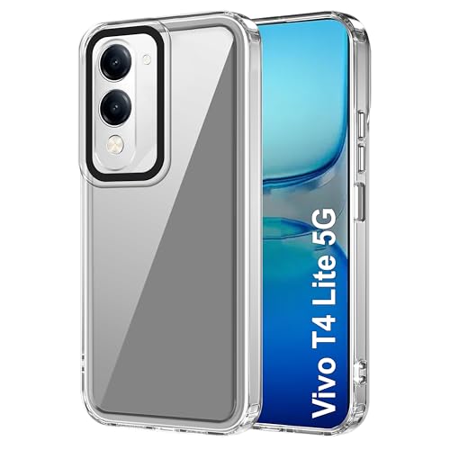 Image of Zapcase Back Case Cover for Vivo T4 Lite 5G | Compatible for Vivo T4 Lite 5G Back Cover | Case Cover with Camera Protection | (TPU + PC | Transparent)