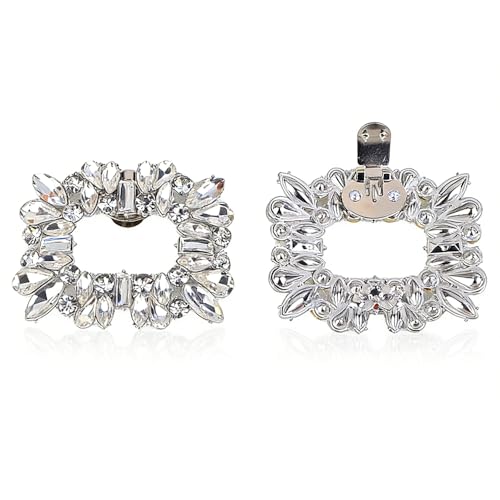 Boucles de chaussures de mariage en strass brillants et finitions luxe