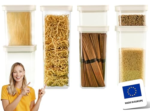 uandu Vorratsdosen mit Deckel Luftdicht - 7er Vorratsbehälter Set | Aufbewahrungsbox Küche Aufbewahrung & Organisation | BPA Frei | Küchen Organizer | Vorratsdosen für alle trockenen Lebensmittel