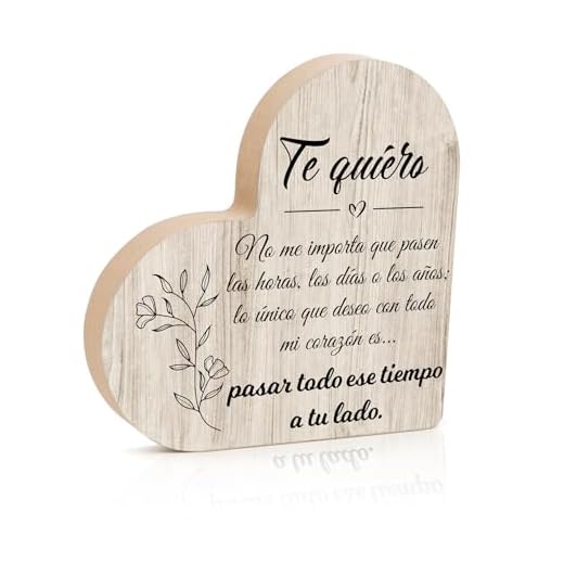 Regalos San Valentin Regalos Mujer, Placa Corazón de Madera 2 cm Grosor, Regalo Navidad Pareja Regalos para Parejas Regalo para Novio Regalo para Novia Ideas Regalo Parejas Regalo Aniversario Pareja