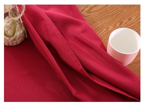 Nappe rectangle 140x250 cm bordeaux en polyester lavable Beydodo