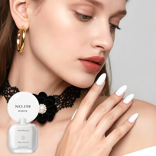 Image of AZUREBEAUTY Warm White Nail Polish 18ML