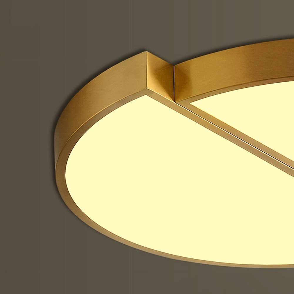 Lampa sufitowa LED, żyrandol, miedziana, super cienka lampa sufitowa, kreatywne przyciemnianie, hotel, salon, sypialnia, dekoracja