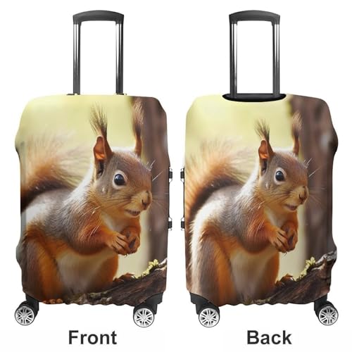 Luggage Cover Elastic Suitcase Cover Protector Washable Travel Baggage Covers Funny Squirrel Luggage Covers Carry On Luggage Protector Anti-scratch 19-32 Inch S3