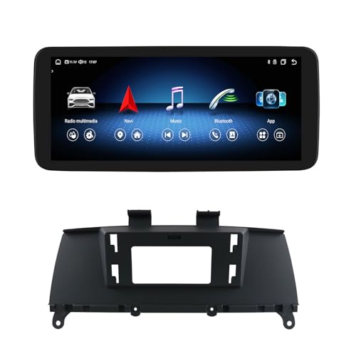 LiteGauge Radio estéreo Multimedia con Pantalla táctil para Coche CarPlay inalámbrico Android Auto para X3 F25 X4 F26(Size:Sistema EVO Original del automóvil,Color:6+128 10.25inch)