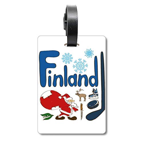 Étiquette de valise Finlande porte-nom bagage voyage et accessoire d'identification