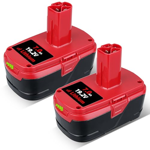 THISS 2 Pack C-3 High-Output 7.0Ah Replacement for Craftsman 19.2V Battery Compatible with Craftsman Battery DieHard C-3 315.115410 315.11485 130279005120235021 11375 Cordless Drills