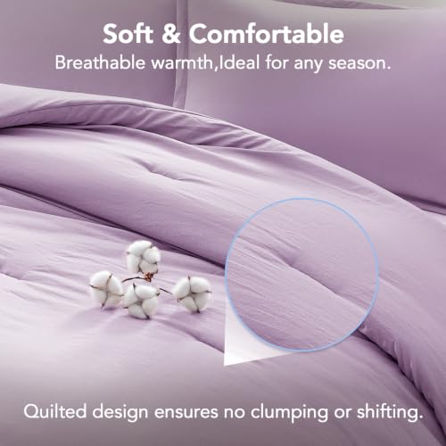 Image of Queen Comforter Set Prewashed Lightweight Quilted Bedding for All Season
