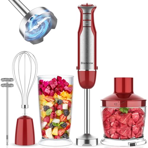 Immersion Blender Handheld 5 in 1, 800W 6 Speed Stick Blende