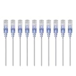 Monoprice Cat6A Ethernet Patch Cable - Snagless RJ45, 550Mhz, 10G, UTP, Pure Bare Copper Wire, 30AWG, 10-Pack, 3 Feet, Blue - SlimRun Series - Image 4