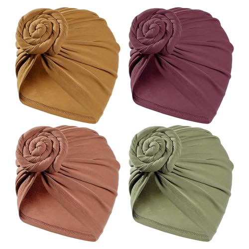 Image of KYNARI Turban Head Wraps for Women, Pretied Stretch Bonnet Hair Wrap