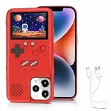 Chu9 Game Phone Case, 168 Built-in Small Video Games, Red, Compatible with iPhone 14