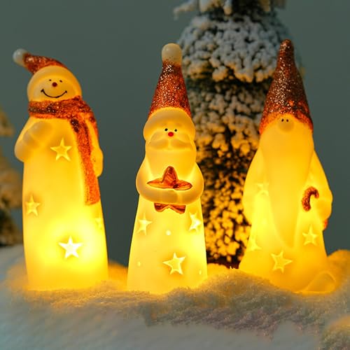 Sunshine smile Weihnachtsdeko Schneemann Figuren mit LED...