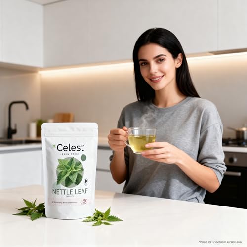 Image of Celest Nettle Leaf Tea | Nettle Tea - 50 Teabags | Stinging-Nettle Tea Bags