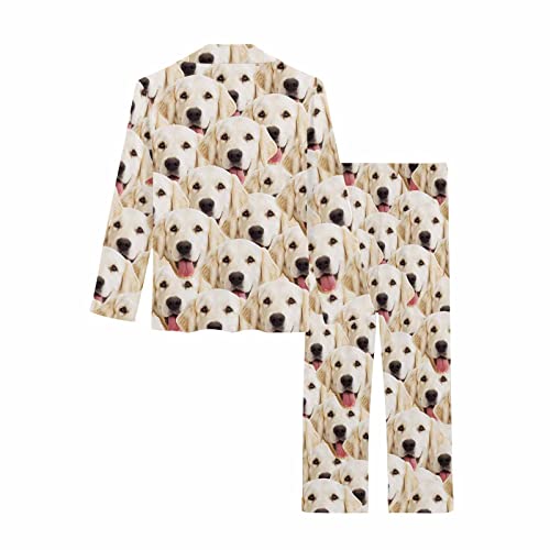 MyPupSocks Custom Face Pajamas for Women Set, Personalized Photo Long Sleepwear XS-XXL4