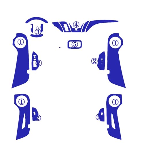 Autocollant de moulage bleu carbone pour console de Honda Odyssey 2009-2014