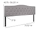 Flash Furniture Cambridge Tufted Upholstered King Size Headboard in Light Gray Fabric