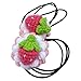 2pcs Handmade strawberry cake shape hair tie, Hand-crocheted wool hair elastic, pure hand-made creative and fashionable hair ring, special hair rope gifts cute head accessory for girls