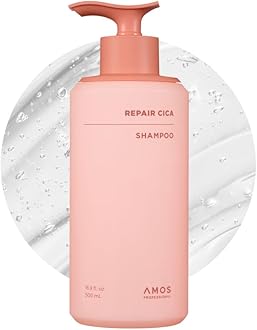 Amos Repair Shampoo, 16.9 fl oz (500 ml), Hair Care, Improve Hair Quality, Weak Acid, Damage Repair, Official AMOS Professional