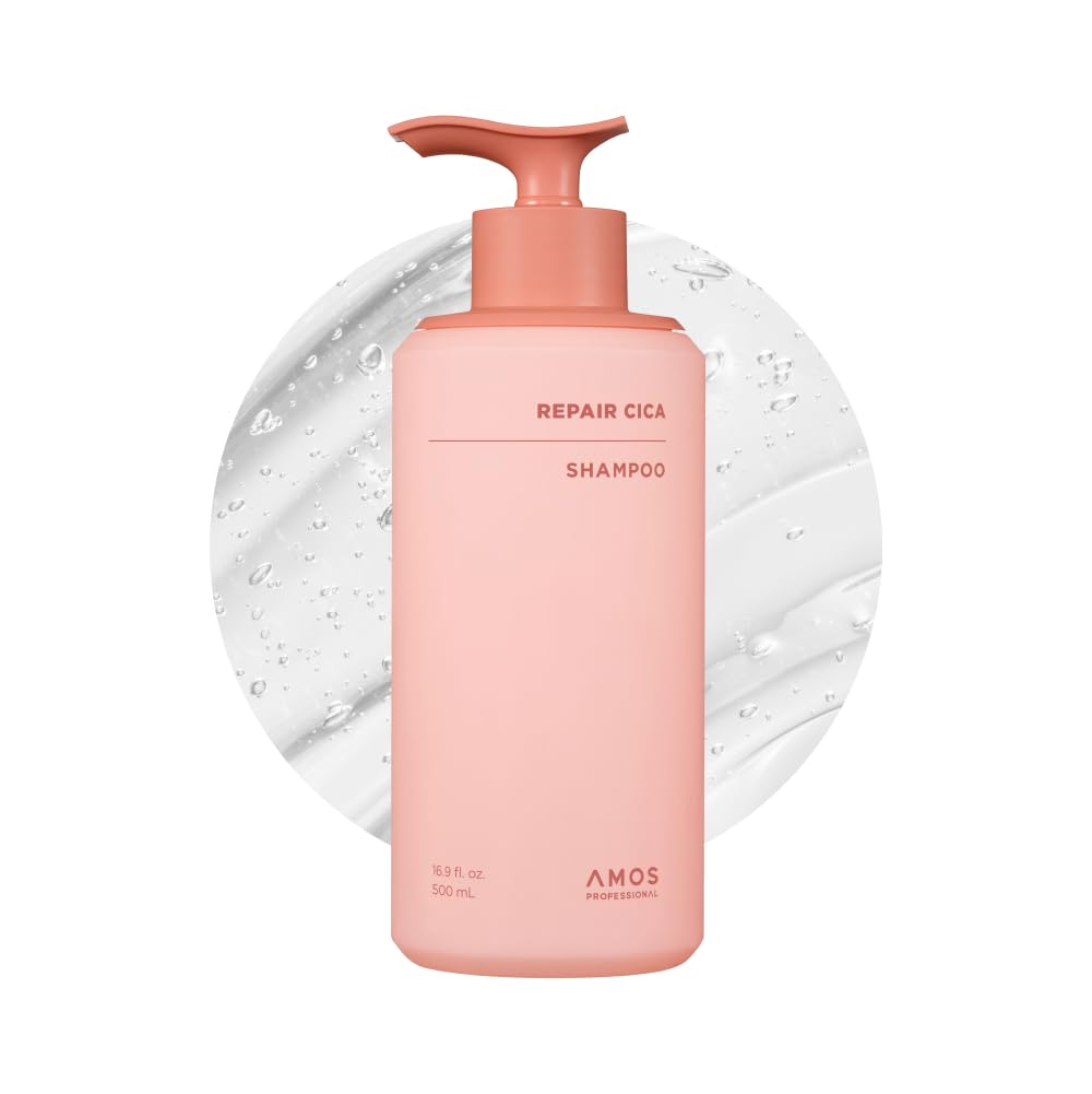 Amos Repair Shampoo, 16.9 fl oz (500 ml), Hair Care, Improve Hair Quality, Weak Acid, Damage Repair, Official AMOS Professional