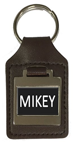 Porte-clés en cuir personnalisable Mikey, maroquinerie fine pour cadeau d'anniversaire