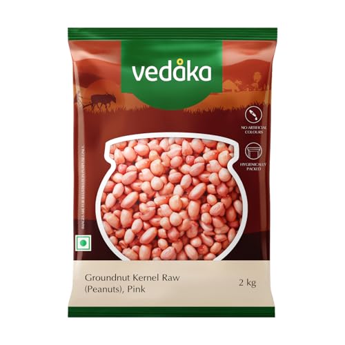 Image of Amazon Brand - Vedaka Raw Peanuts | Pink | 2kg | Premium Moongfali
