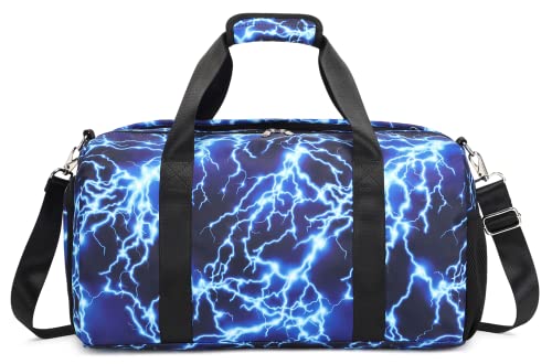 Sport Bag for Boy Duffle Gym Bag Overnight Travel Weekender Sleepover Bags With Shoe Compartments and Wet Pocket Carry On Bag