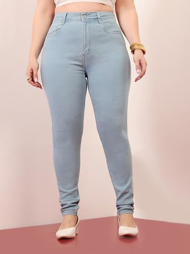 Image of Miss Chase A+ Women's Bootcut High Rise Regular Length Stretchable Denim Jeans