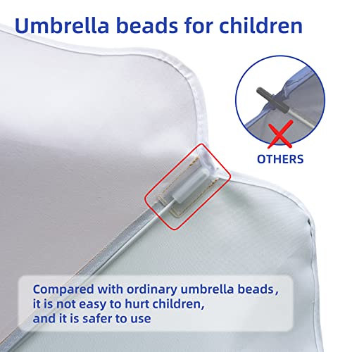 AMMSUN 5ft Seaside Beach Umbrella for Sand and Water Table - Kids Durable Umbrellas for children Beach Camping Garden Outdoor Play Shade