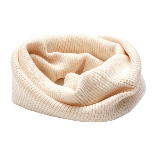 YWTAENOH Bufandas de cachemir para hombres y mujeres, calentador de cuello, bufandas de punto con bucle circular, bufandas gruesas de cuello infinito, beige, Talla única