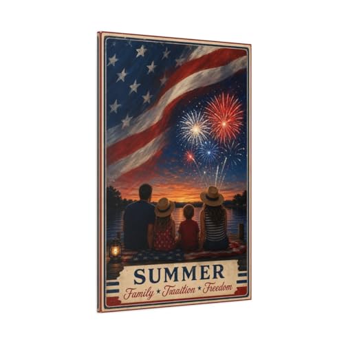 Impression sur toile feu d'artifice vintage grand format de qualité