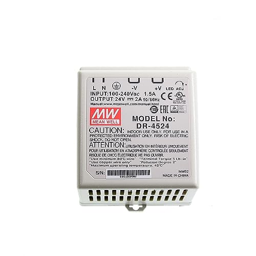 MEAN WELL DR 45W 12V 3.5A XCb`OdC AC-DC VOo YƗpDIN[ DR-4512