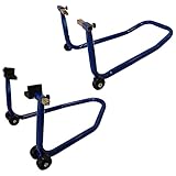 Estructura metálica muy resistente de acero preparada para levantar diferentes modelos de moto.
