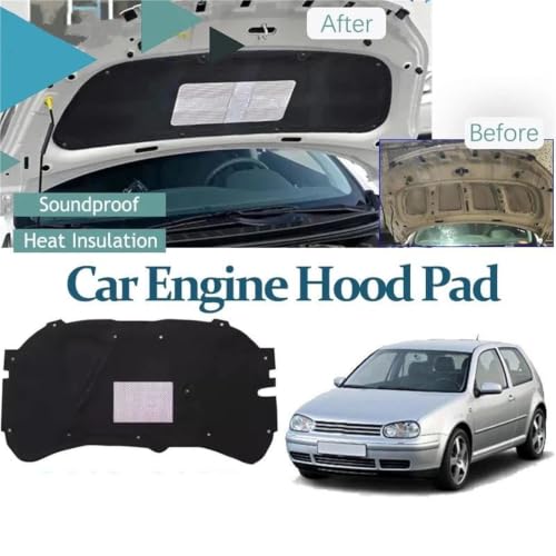 Cubiertas insonorizadas capó coche VW Golf 4 aluminio 4