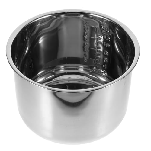 JECOMPRIS Repuesto De Olla Interior De Acero Inoxidable De 6 L Para Olla Arrocera: Revestimiento Antiadherente Universal Con Marcas De Medición Para Cocinas Eléctricas Accesorios Para