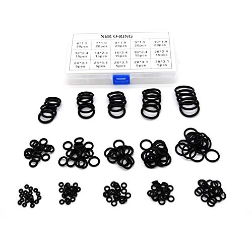 200pcs Nitrile Rubber O-ring, Suitable For PCP Paintball Products To Repair Black NBR Nitrile O-ring, Has Excellent Resistance To Petroleum Products, Wide Range Of Use
