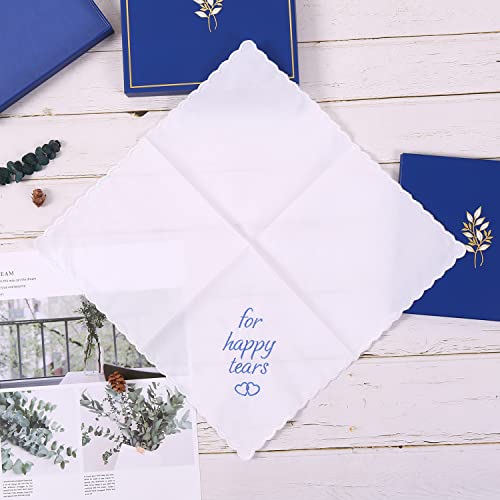 Something Blue, Wedding Day Gift, Embroidered Wedding Handkerchief, For Happy Tears (For Happy Tears) #TOP3