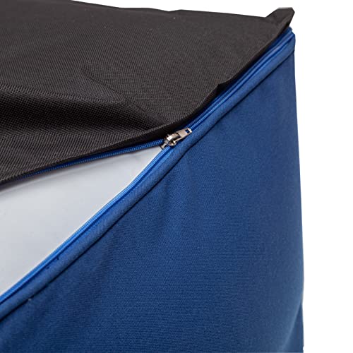 Image of QILLOWAY Inflatable Outdoor Ottoman for Patio, Water Resistant Pouf Cube 16 inch, Inflatable Foot Rest, Outdoor Footstool for Poolside, Garden,Camping, Royal Blue,Classic Blue