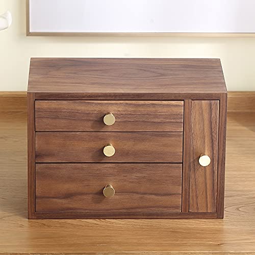Joyero Organizador de Joyas Caja de joyería de Madera Grande de Lujo Organizador 4 cajón Pendiente de Madera Anillo Collar Reloj de joyería Caja de Estuches de Estuche Caja de Joyas Organizador