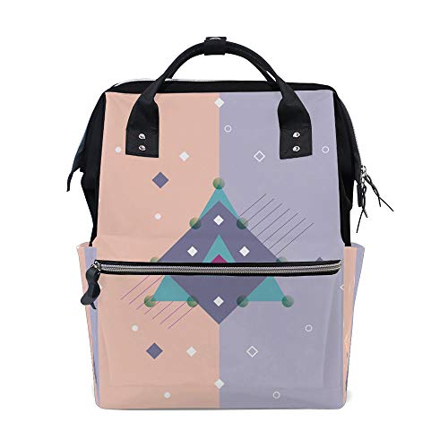 Sac à dos multifonction rose et violet pour maman 39 cm