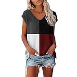 Aufdruck Oberteil Casual Weste Damen V-Ausschnitte Tshirt Elastisch Polyester Damen-Westen Frauen ärmellos locker spaghettiträger Sommer Oberteil