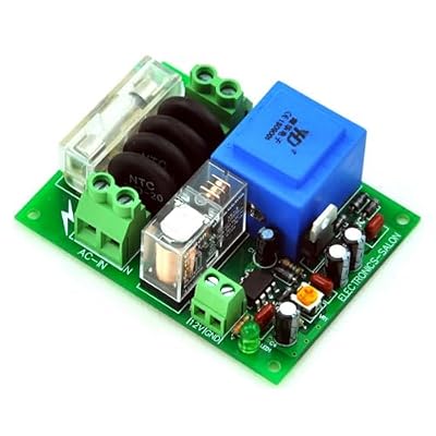 Electronics-Salon 115Vac Mains Power ON Delay Soft-Start Protection Module, with 12 Vdc Regulator.