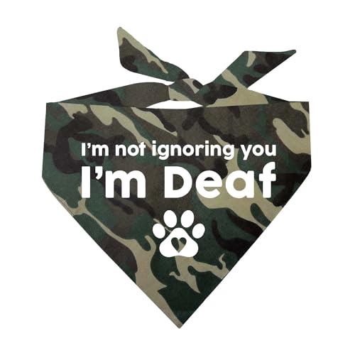 I'm Not Ignoring You I'm Deaf Dog Bandana (Camo, OS 351)