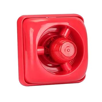 WYATT Wired 12/24VDC Sound and Light FIRE Alarm Hooter Warning Strobe Siren Horn Sound Alert Safety System Sensor (Quick-Alert) (1)