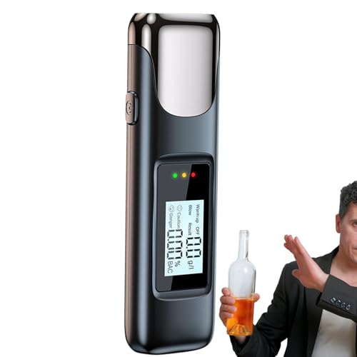 Alta sensitivity Alcohol Detector, Digital LCD Display Breathalyzer, USB recargable Breathalyzer, Blood Alcohol Breathalyzer, Alcohol Checker For Personal Use, Professional Alcohol Breathalyzer