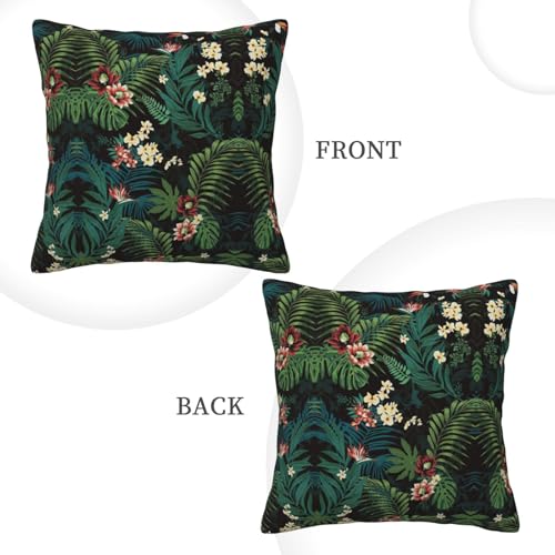 Housse de coussin velours côtelé palmier décoration canapé maison